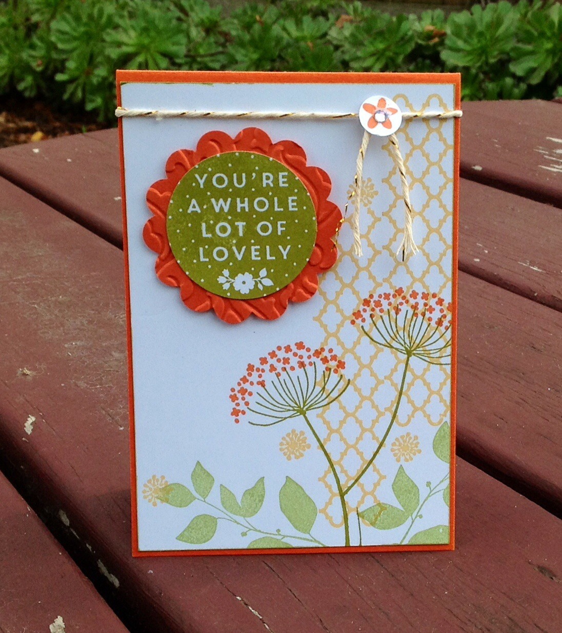 A Whole Lot Of Lovely Stamp Set card combined with Summer Silhouettes stamp set.