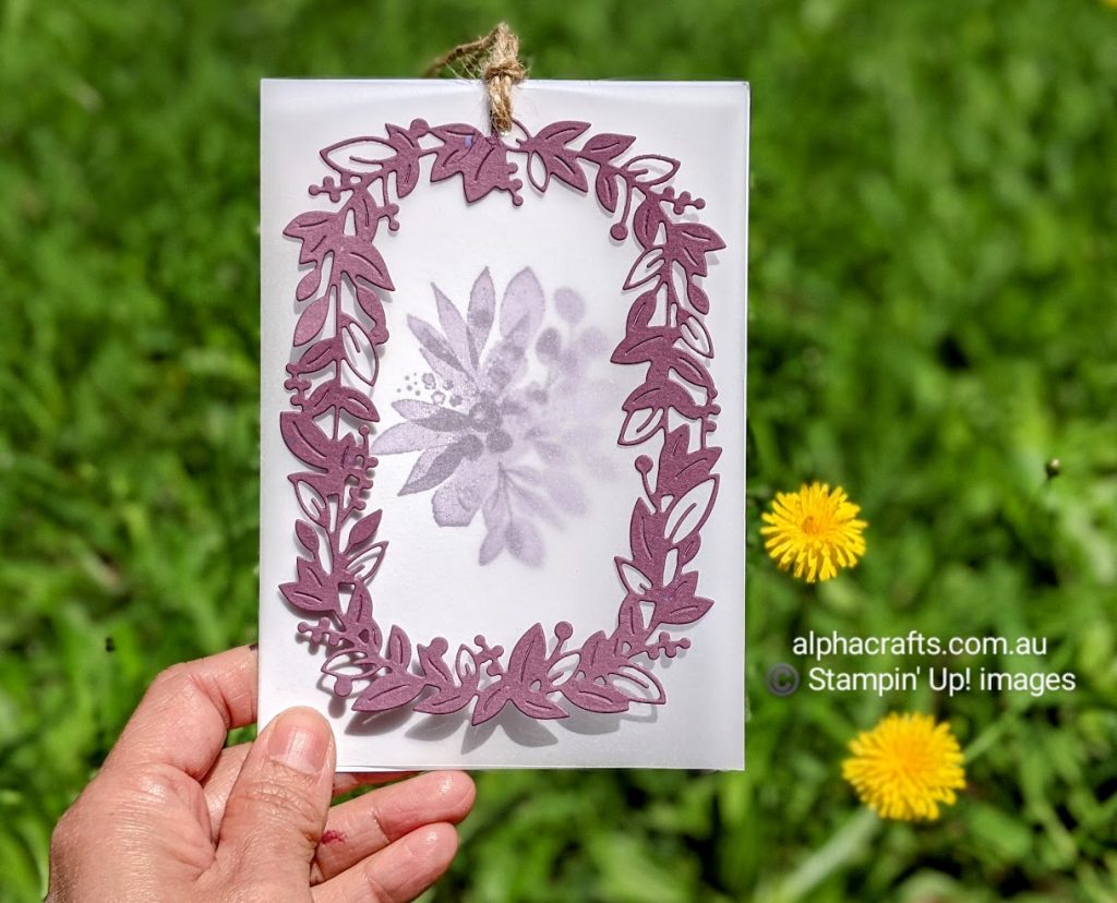 Eden's Garden card inspiration with vellum
