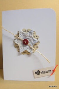 Greeting card with paper mache star