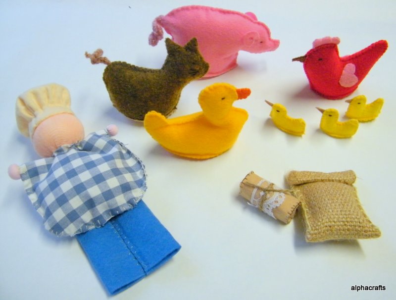 On My Work Table The Little Red Hen hand-stitching
