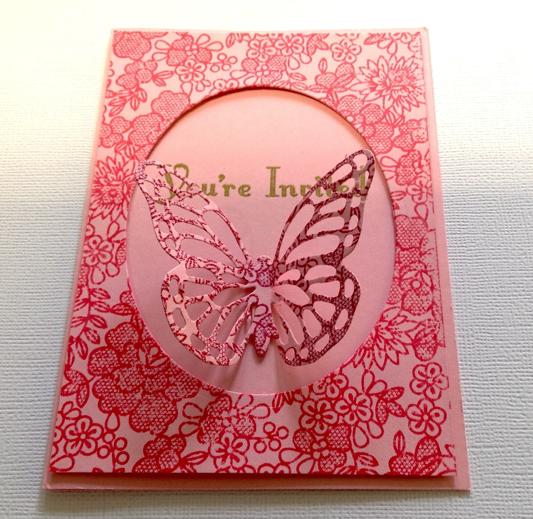 Using Scraps To Make Cards Butterfly Baptism Invitation