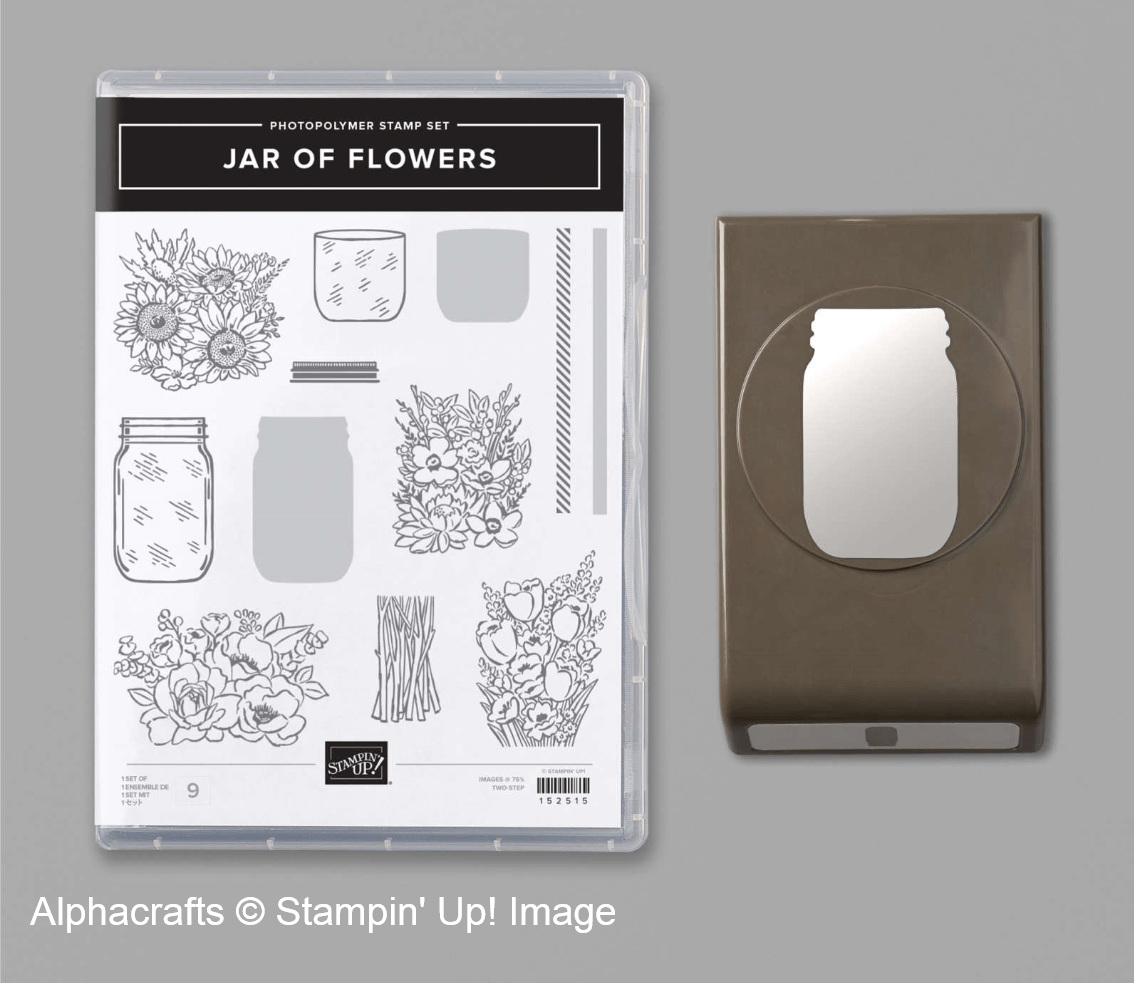 Jar of Flowers Bundle Cards Jar of Flowers stamp set and coordinating jar punch from Stampin' Up!.
