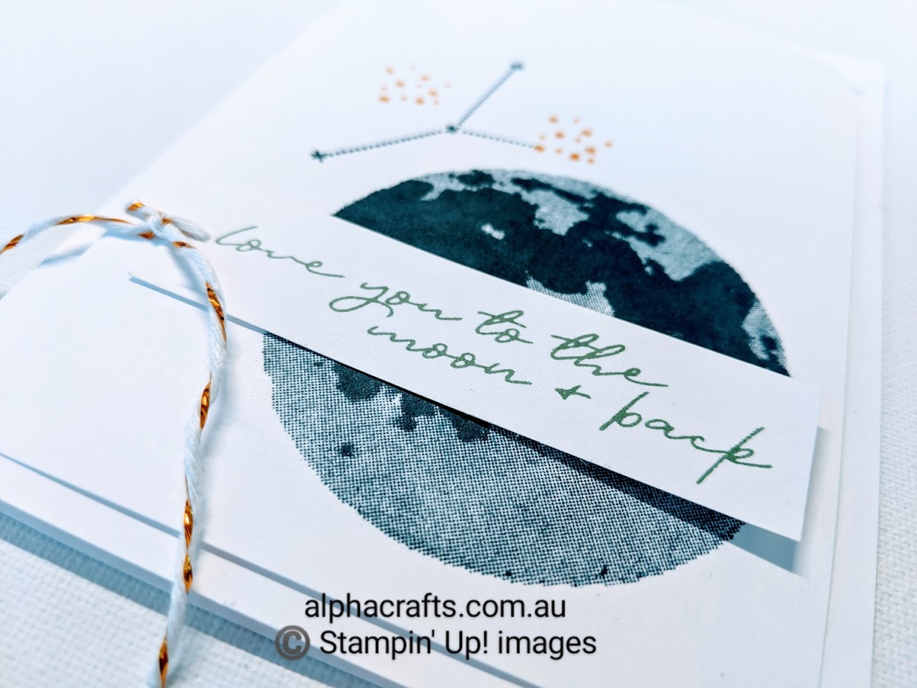 To The Moon Card Inspiration Card design that uses the stamp set called To The Moon by Stampin' Up!.